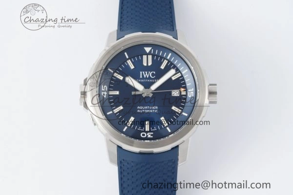 Affordable Aquatimer Automatic SS RSF 1:1 Best Edition Blue Dial on Blue Rubber Strap A 7057