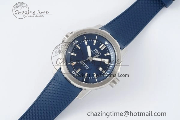 Affordable Aquatimer Automatic SS RSF 1:1 Best Edition Blue Dial on Blue Rubber Strap A 7057