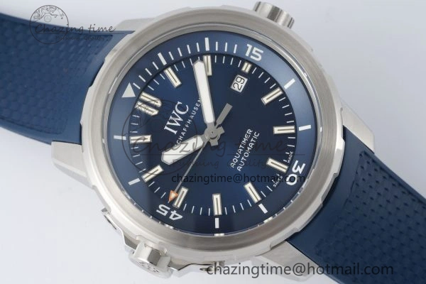 Affordable Aquatimer Automatic SS RSF 1:1 Best Edition Blue Dial on Blue Rubber Strap A 7057