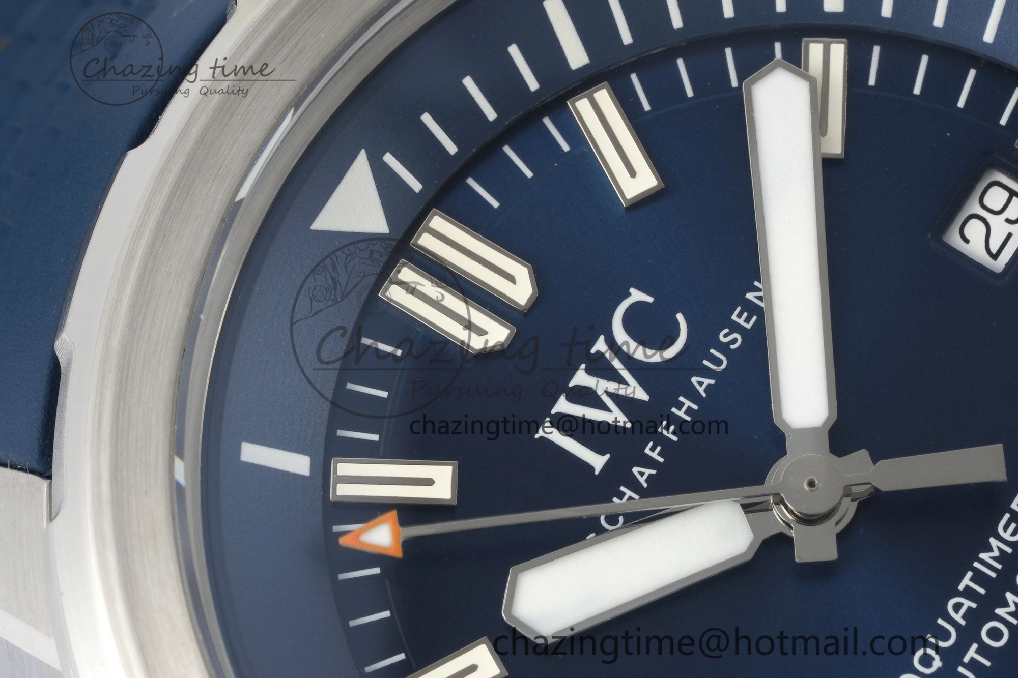 Affordable Aquatimer Automatic SS RSF 1:1 Best Edition Blue Dial on Blue Rubber Strap A 7057