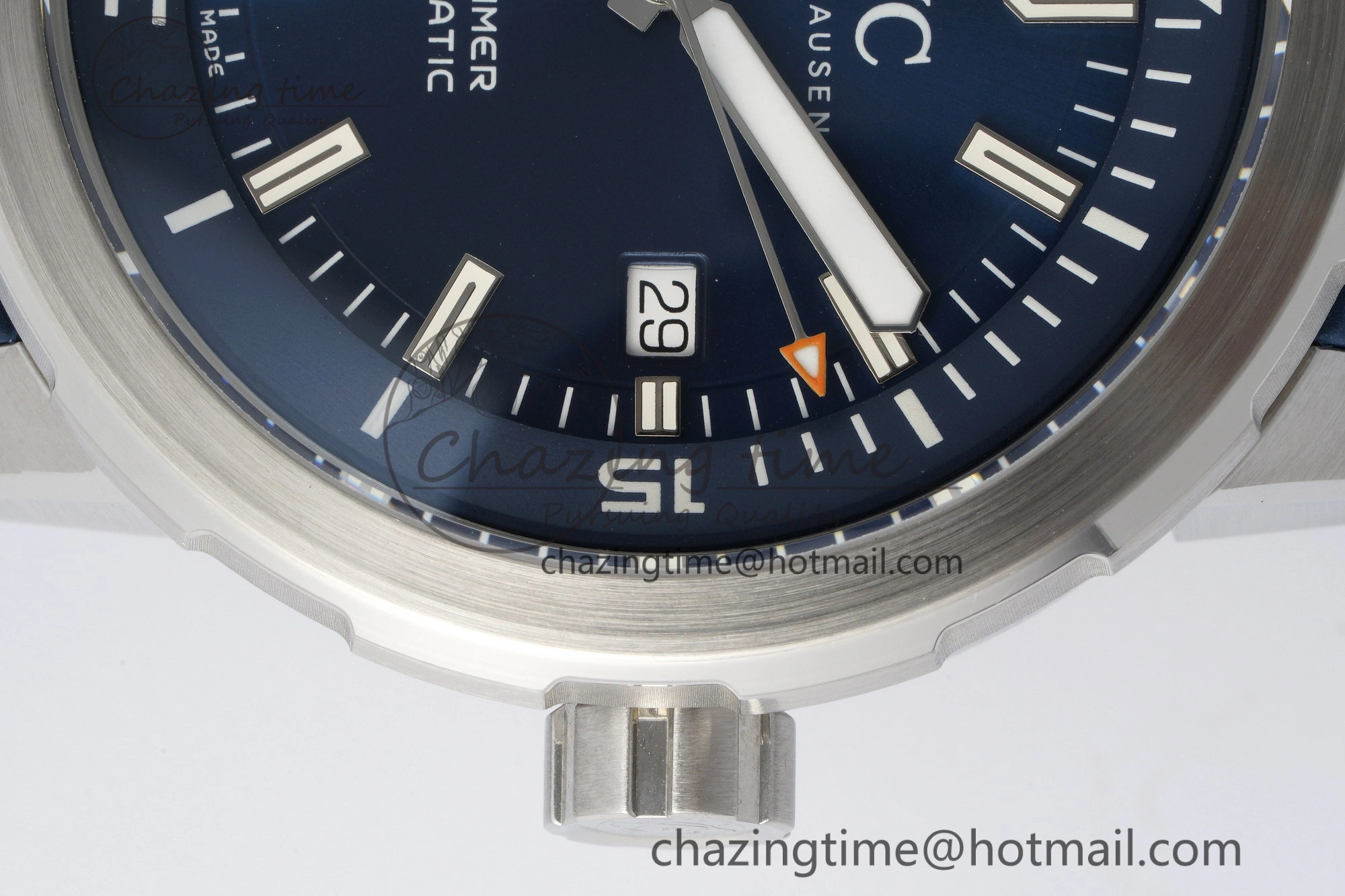 Affordable Aquatimer Automatic SS RSF 1:1 Best Edition Blue Dial on Blue Rubber Strap A 7057