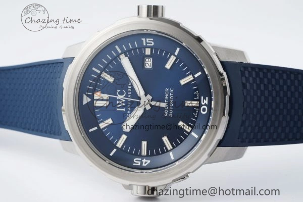 Affordable Aquatimer Automatic SS RSF 1:1 Best Edition Blue Dial on Blue Rubber Strap A 7057