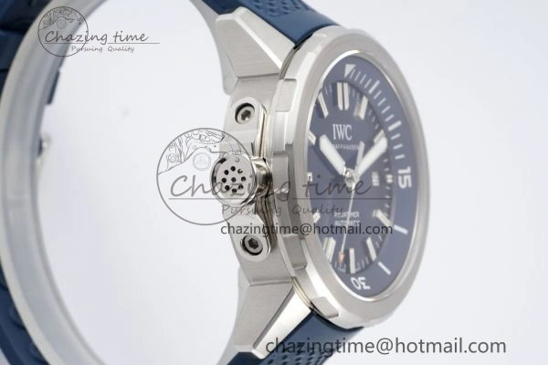 Affordable Aquatimer Automatic SS RSF 1:1 Best Edition Blue Dial on Blue Rubber Strap A 7057