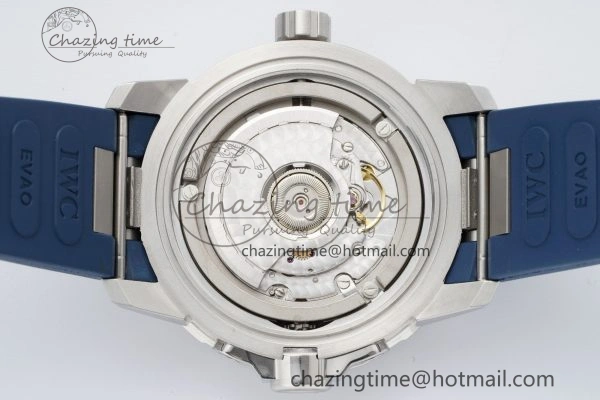 Affordable Aquatimer Automatic SS RSF 1:1 Best Edition Blue Dial on Blue Rubber Strap A 7057