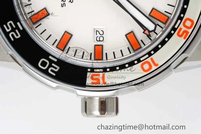 Aquatimer Automatic SS RSF 1:1 Best Edition White Orange Dial on Black Rubber Strap A MoistureWicking 7069