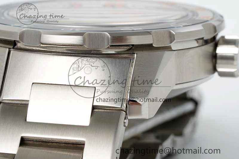 WeatherProof Aquatimer Automatic SS RSF 1:1 Best Edition White Orange Dial on SS Bracelet A 7072