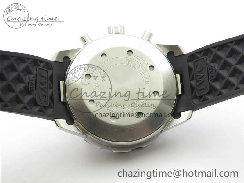 Aquatimer Chrono IW376702 SS BLS 1:1 Best Edition Black Dial on Black Rubber Strap A StreetReady 7105