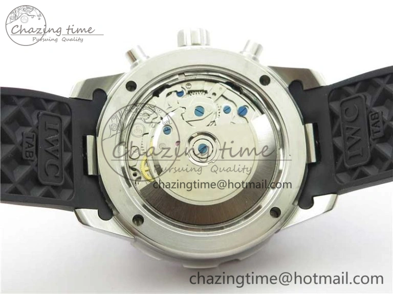 Aquatimer Chrono IW376702 SS BLS 1:1 Best Edition Black Dial on Black Rubber Strap A StreetReady 7105
