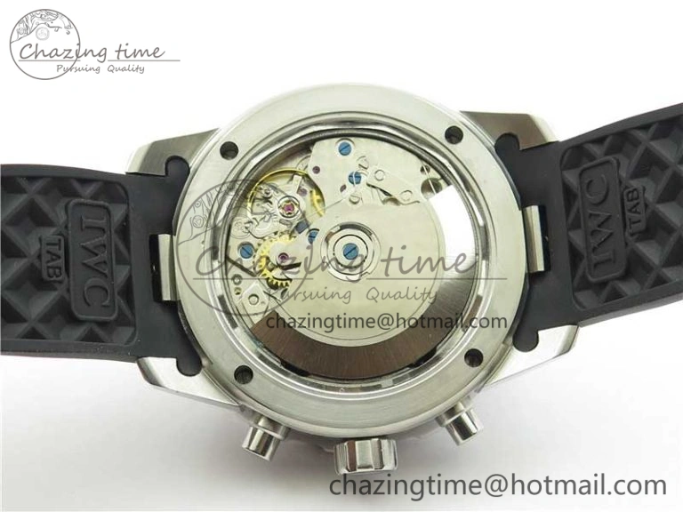 Aquatimer Chrono IW376702 SS BLS 1:1 Best Edition Black Dial on Black Rubber Strap A StreetReady 7105
