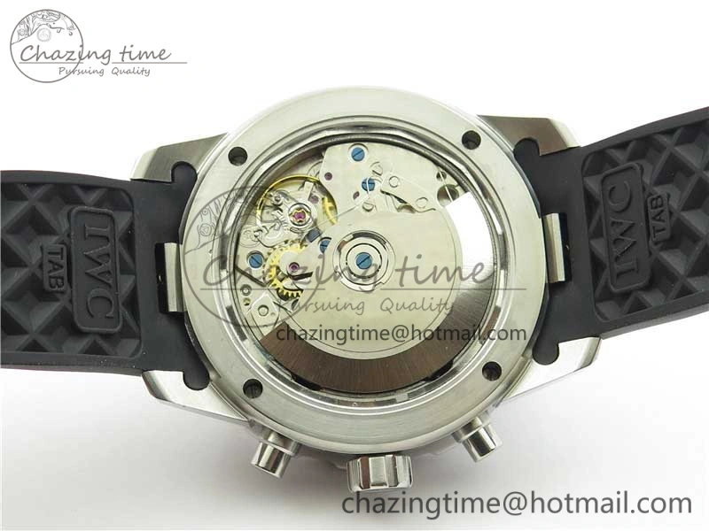 Aquatimer Chrono IW376702 SS BLS 1:1 Best Edition Black Dial on Black Rubber Strap A StreetReady 7105