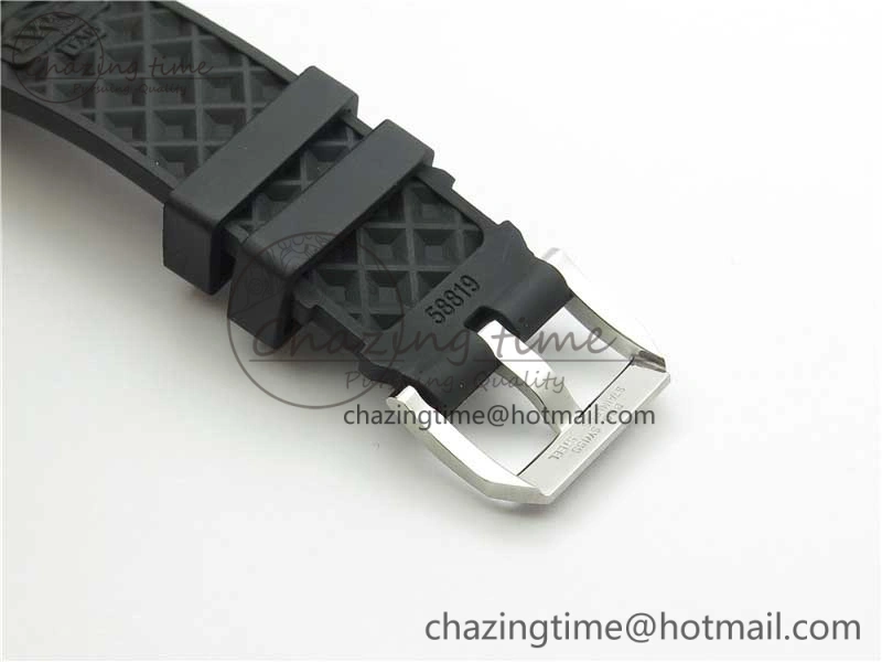 Aquatimer Chrono IW376702 SS BLS 1:1 Best Edition Black Dial on Black Rubber Strap A StreetReady 7105