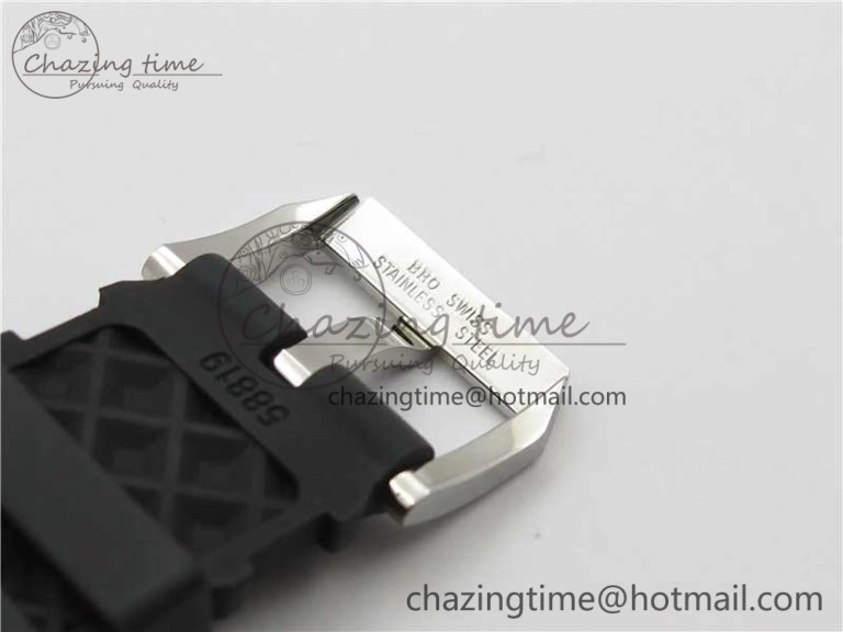 Aquatimer Chrono IW376702 SS BLS 1:1 Best Edition Black Dial on Black Rubber Strap A StreetReady 7105