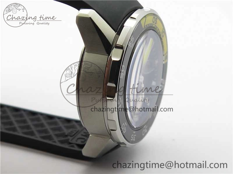 Aquatimer Chrono IW376702 SS BLS 1:1 Best Edition Black Dial on Black Rubber Strap A StreetReady 7105