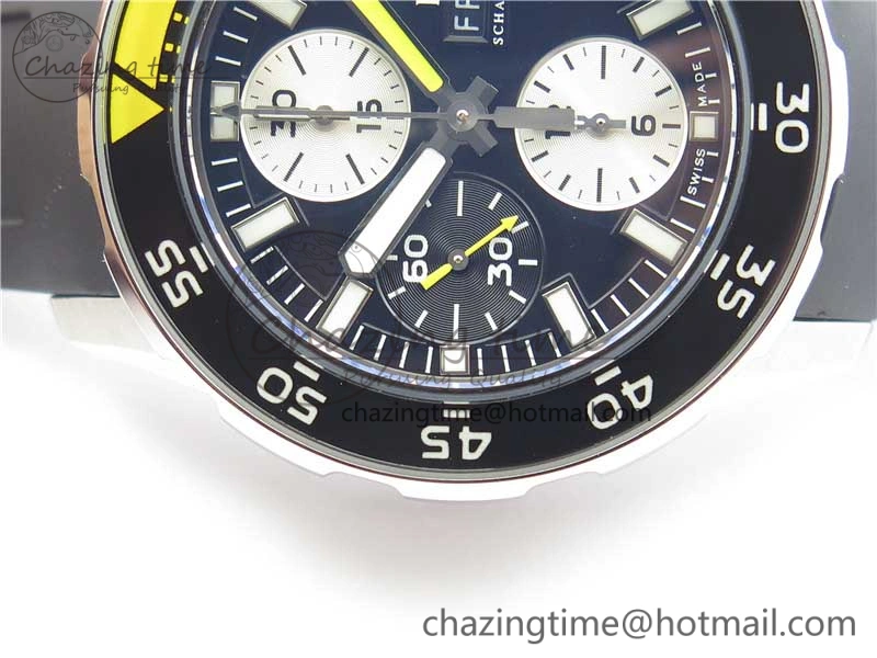 Aquatimer Chrono IW376702 SS BLS 1:1 Best Edition Black Dial on Black Rubber Strap A StreetReady 7105