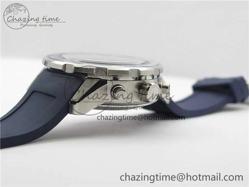 Efficient Aquatimer Chrono IW376711 SS BLS 1:1 Best Edition Blue Dial on Blue Rubber Strap A 7104