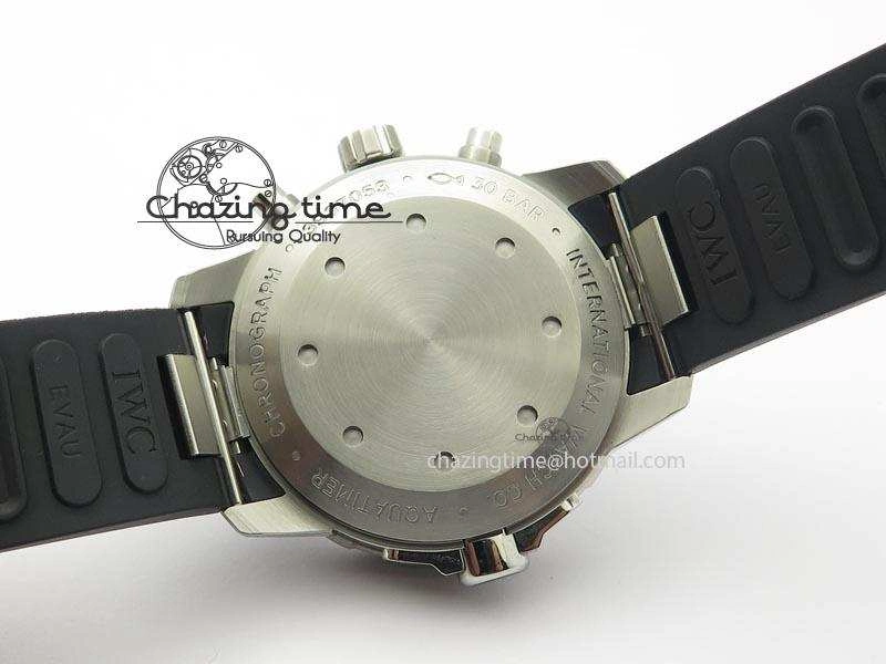 Compact Aquatimer Chrono IW376803 V6F 1:1 Best Edition Black Dial On Rubber Strap A 7280