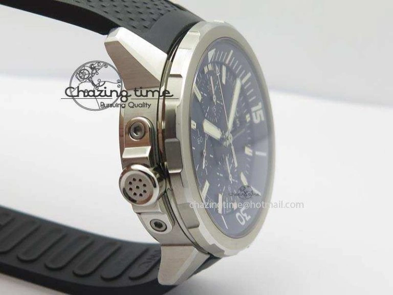 Compact Aquatimer Chrono IW376803 V6F 1:1 Best Edition Black Dial On Rubber Strap A 7280