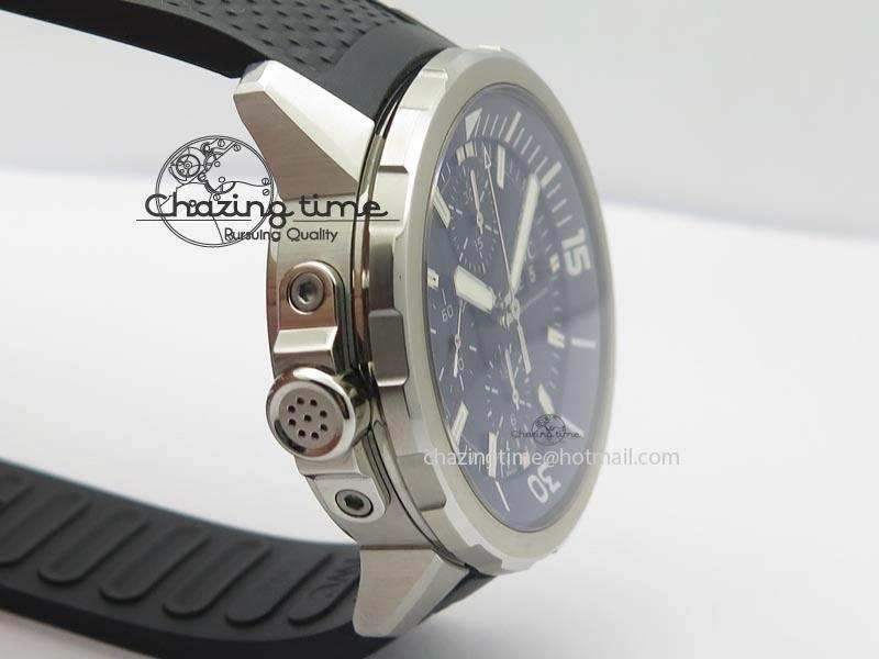 Compact Aquatimer Chrono IW376803 V6F 1:1 Best Edition Black Dial On Rubber Strap A 7280
