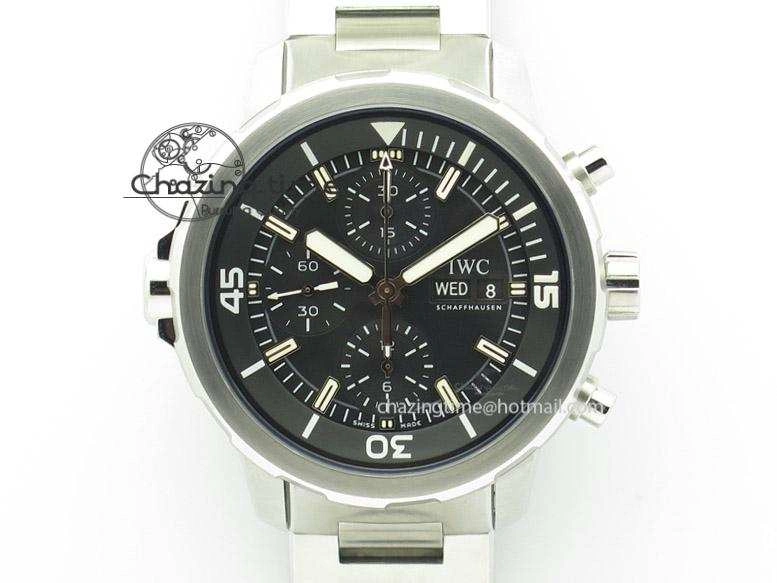 Aquatimer Chrono IW376803 V6F 1:1 Best Edition Black Dial On SS Bracelet A Attractive 7361