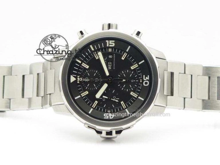 Aquatimer Chrono IW376803 V6F 1:1 Best Edition Black Dial On SS Bracelet A Attractive 7361