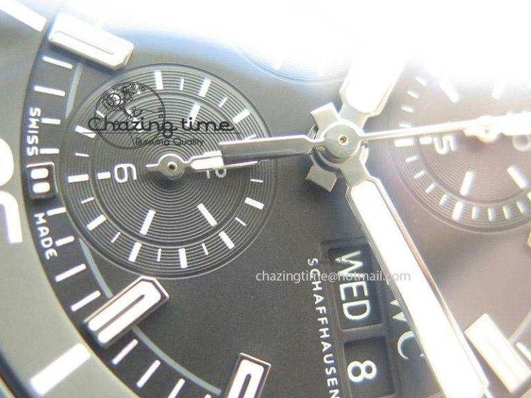 Aquatimer Chrono IW376803 V6F 1:1 Best Edition Black Dial On SS Bracelet A Attractive 7361