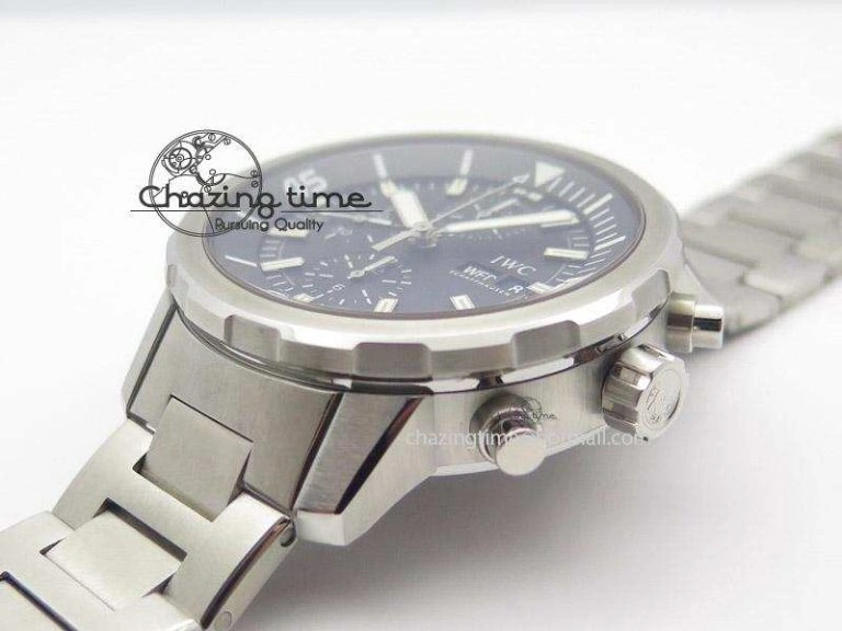 Aquatimer Chrono IW376803 V6F 1:1 Best Edition Black Dial On SS Bracelet A Attractive 7361