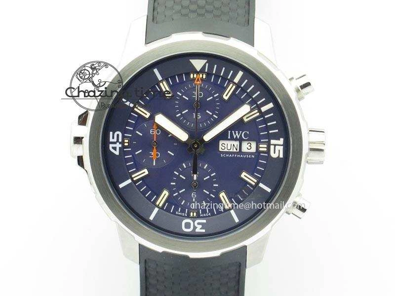 Aquatimer Chrono IW376803 V6F 1:1 Best Edition Blue Dial On Rubber Strap A TopPick 7282