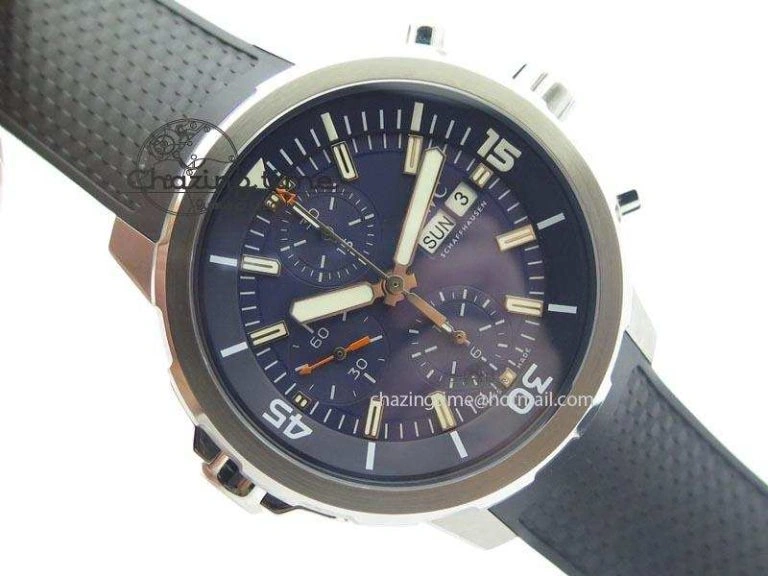 Aquatimer Chrono IW376803 V6F 1:1 Best Edition Blue Dial On Rubber Strap A TopPick 7282