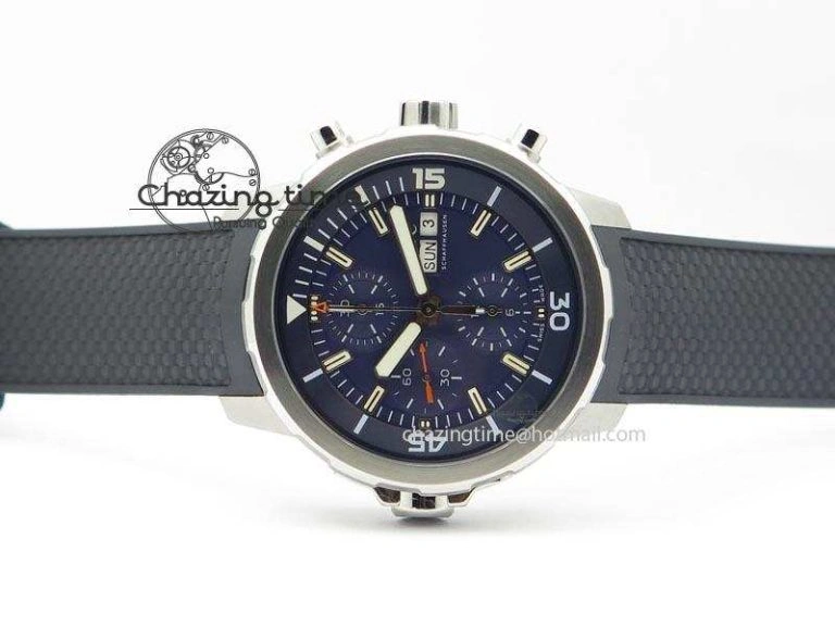Aquatimer Chrono IW376803 V6F 1:1 Best Edition Blue Dial On Rubber Strap A TopPick 7282