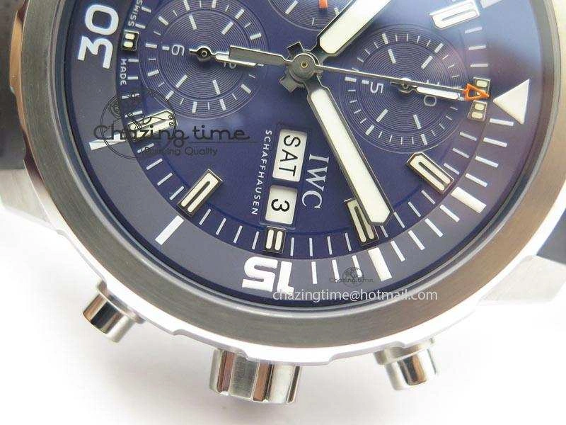 Aquatimer Chrono IW376803 V6F 1:1 Best Edition Blue Dial On Rubber Strap A TopPick 7282