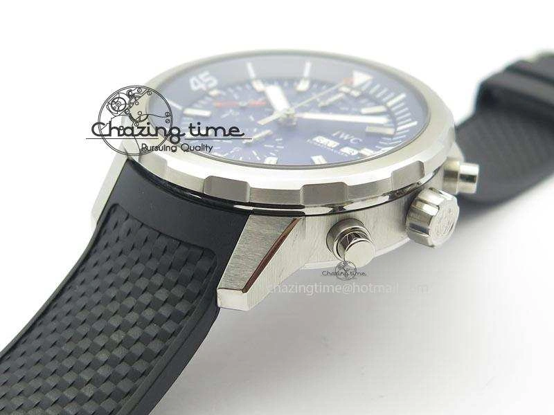 Aquatimer Chrono IW376803 V6F 1:1 Best Edition Blue Dial On Rubber Strap A TopPick 7282