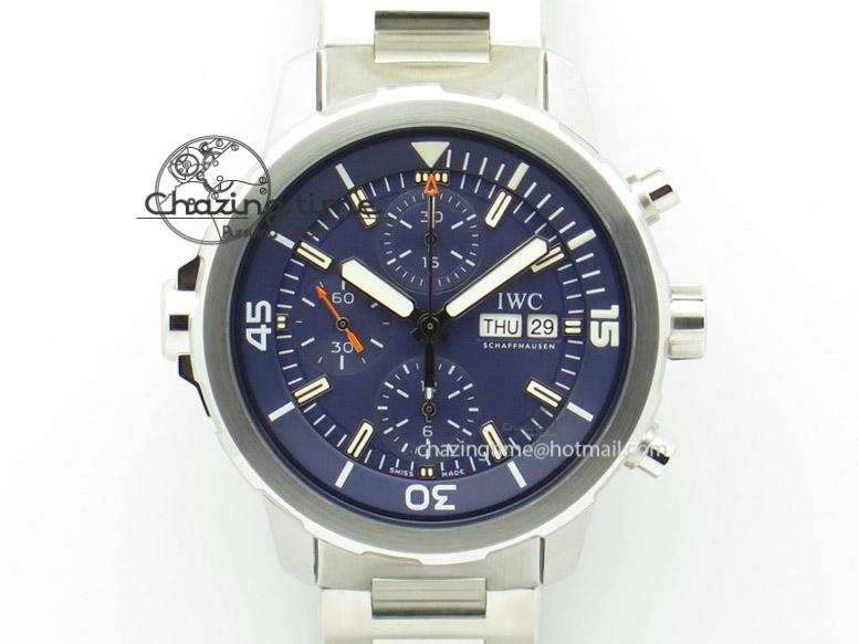 Packable Aquatimer Chrono IW376803 V6F 1:1 Best Edition Blue Dial On SS Bracelet A 7358