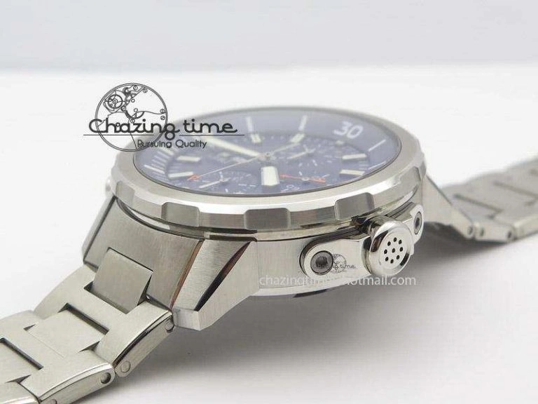 Packable Aquatimer Chrono IW376803 V6F 1:1 Best Edition Blue Dial On SS Bracelet A 7358