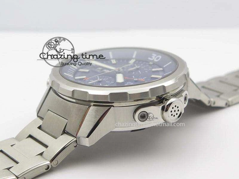 Packable Aquatimer Chrono IW376803 V6F 1:1 Best Edition Blue Dial On SS Bracelet A 7358