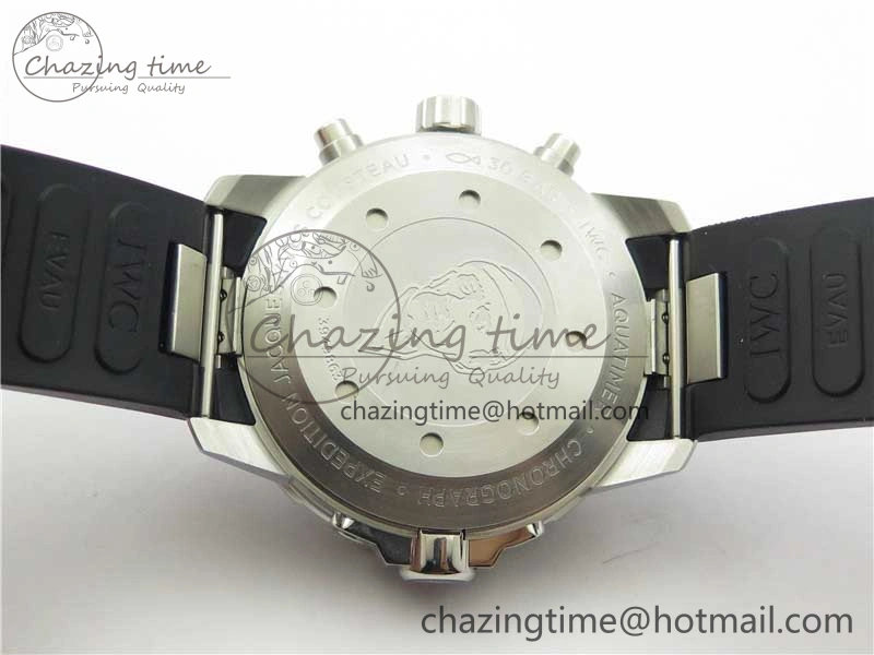 Minimalist Aquatimer Chrono IW376803 V6F 1:1 Best Edition Blue Dial on Ruber Strap A 7083