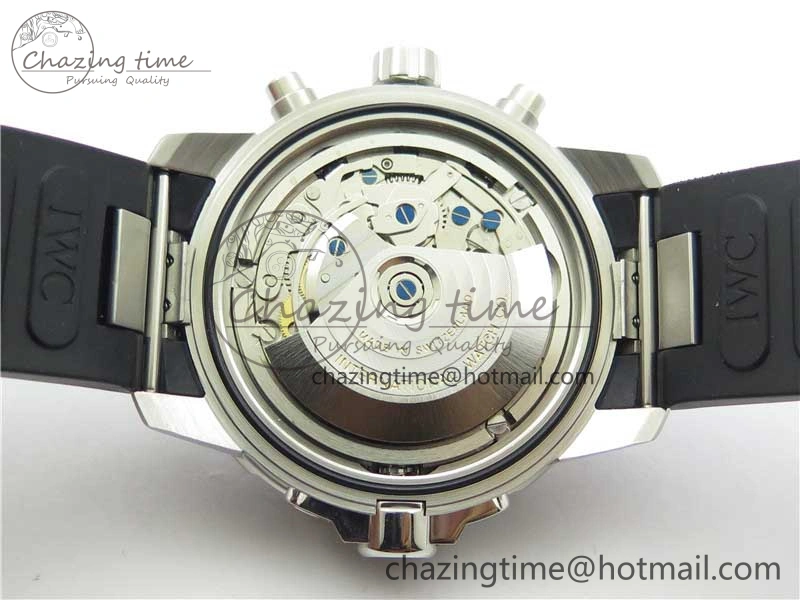 Minimalist Aquatimer Chrono IW376803 V6F 1:1 Best Edition Blue Dial on Ruber Strap A 7083
