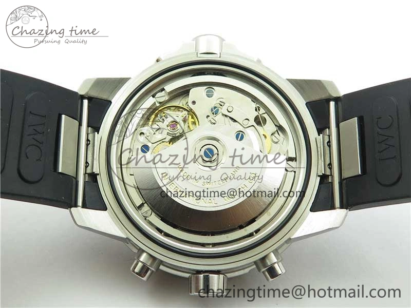 Minimalist Aquatimer Chrono IW376803 V6F 1:1 Best Edition Blue Dial on Ruber Strap A 7083
