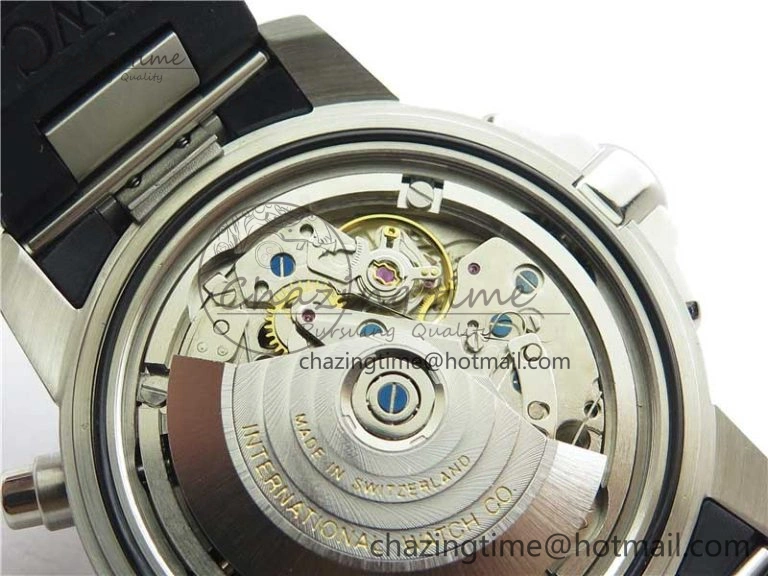 Minimalist Aquatimer Chrono IW376803 V6F 1:1 Best Edition Blue Dial on Ruber Strap A 7083