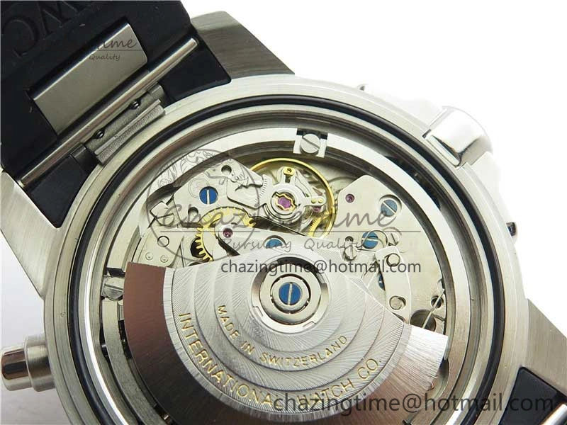 Minimalist Aquatimer Chrono IW376803 V6F 1:1 Best Edition Blue Dial on Ruber Strap A 7083