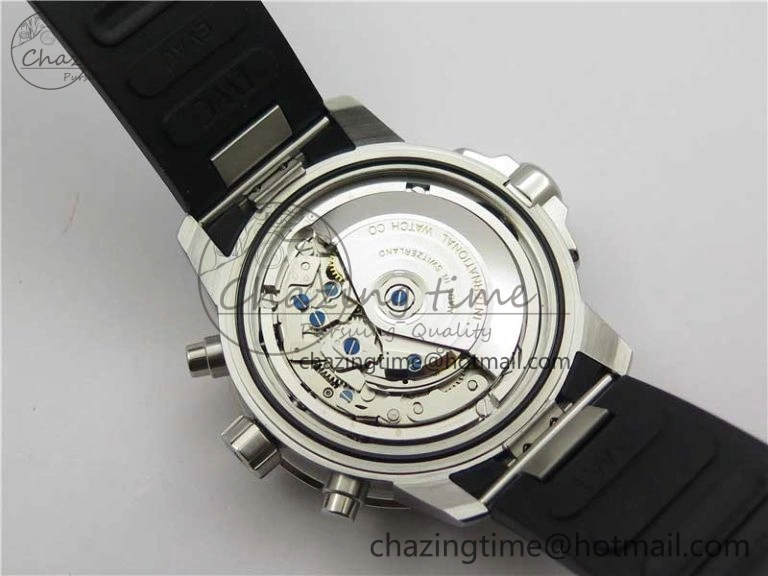 Minimalist Aquatimer Chrono IW376803 V6F 1:1 Best Edition Blue Dial on Ruber Strap A 7083