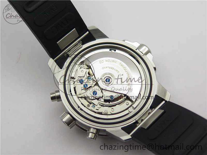 Minimalist Aquatimer Chrono IW376803 V6F 1:1 Best Edition Blue Dial on Ruber Strap A 7083