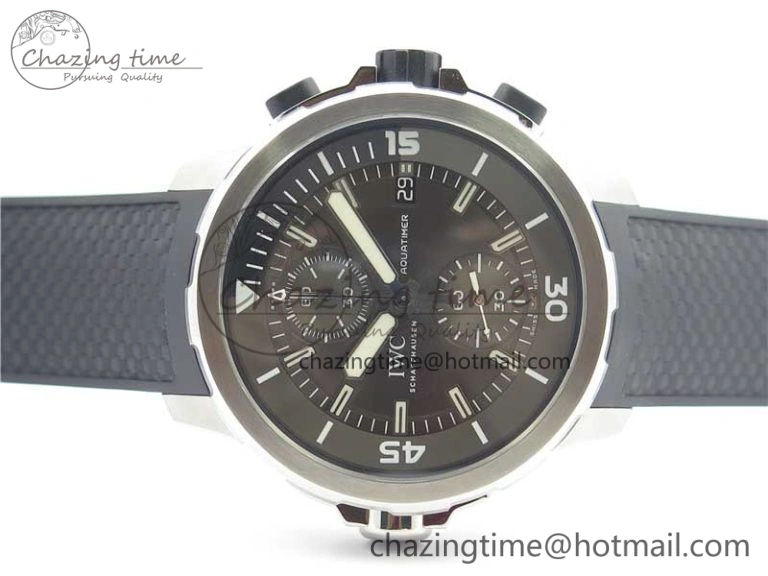 Aquatimer Chrono IW376803 V6F 1:1 Best Edition Gray Dial on Rubber Strap A Premium 7153