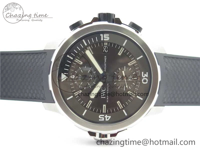 Aquatimer Chrono IW376803 V6F 1:1 Best Edition Gray Dial on Rubber Strap A Premium 7153