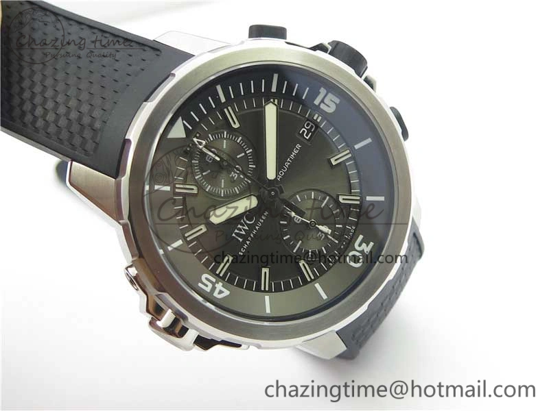Aquatimer Chrono IW376803 V6F 1:1 Best Edition Gray Dial on Rubber Strap A Premium 7153