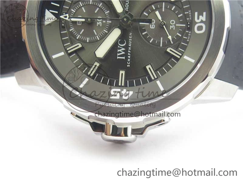 Aquatimer Chrono IW376803 V6F 1:1 Best Edition Gray Dial on Rubber Strap A Premium 7153
