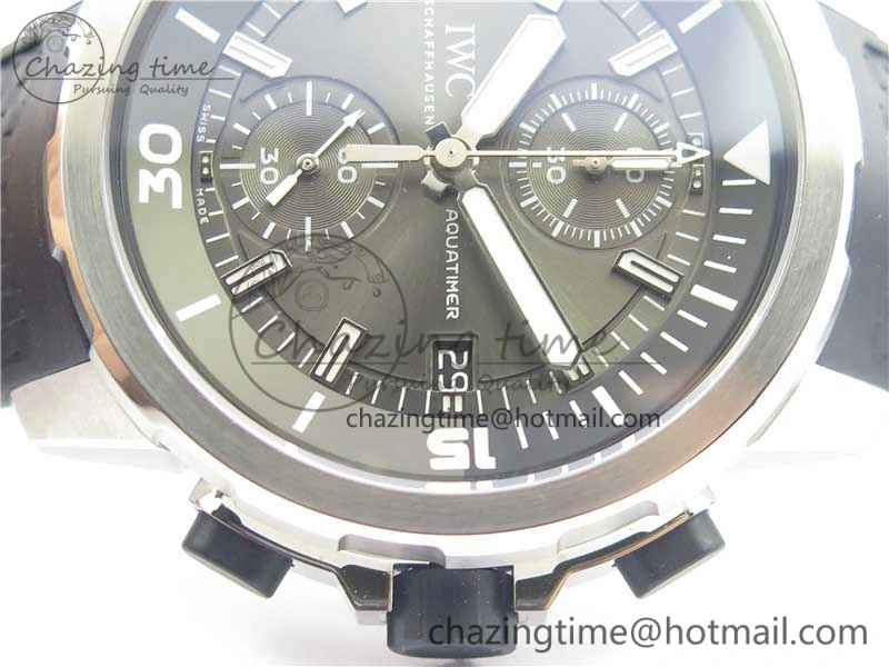 Aquatimer Chrono IW376803 V6F 1:1 Best Edition Gray Dial on Rubber Strap A Premium 7153