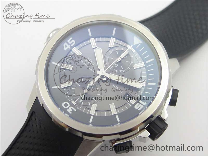 Aquatimer Chrono IW376803 V6F 1:1 Best Edition Gray Dial on Rubber Strap A Premium 7153