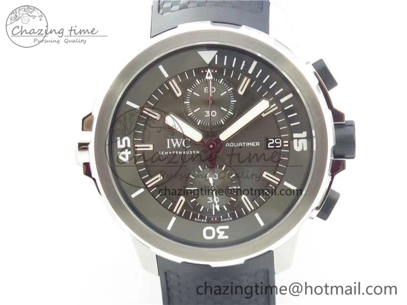 Aquatimer Chrono IW376803 V6F 1:1 Best Edition Gray Dial on Rubber Strap A Premium 7153