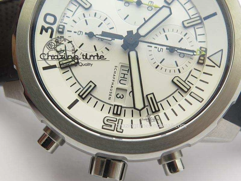 Minimalist Aquatimer Chrono IW376803 V6F 1:1 Best Edition White Dial On Rubber Strap A 7281