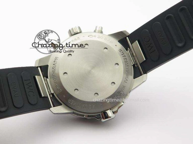 Minimalist Aquatimer Chrono IW376803 V6F 1:1 Best Edition White Dial On Rubber Strap A 7281